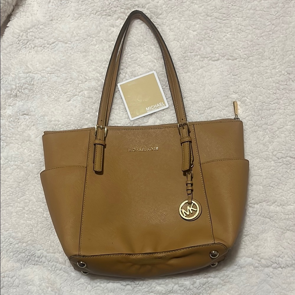 Michael Kors Tan Leather Tote Bag